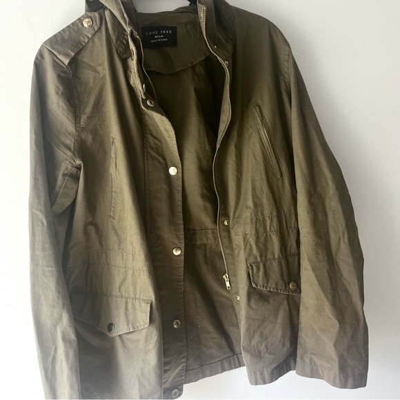 Love Tree Olive Army Green Jacket - Picture 3 of 5